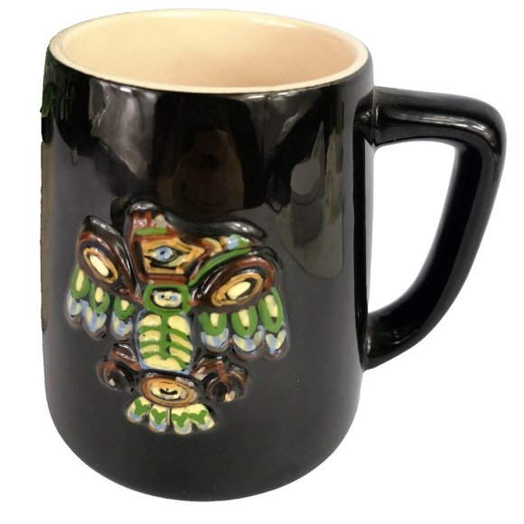 VTG  Thunderbird Mug BC Ceramics Herta First Nations relief Design Hudson Bay - Picture 1 of 6